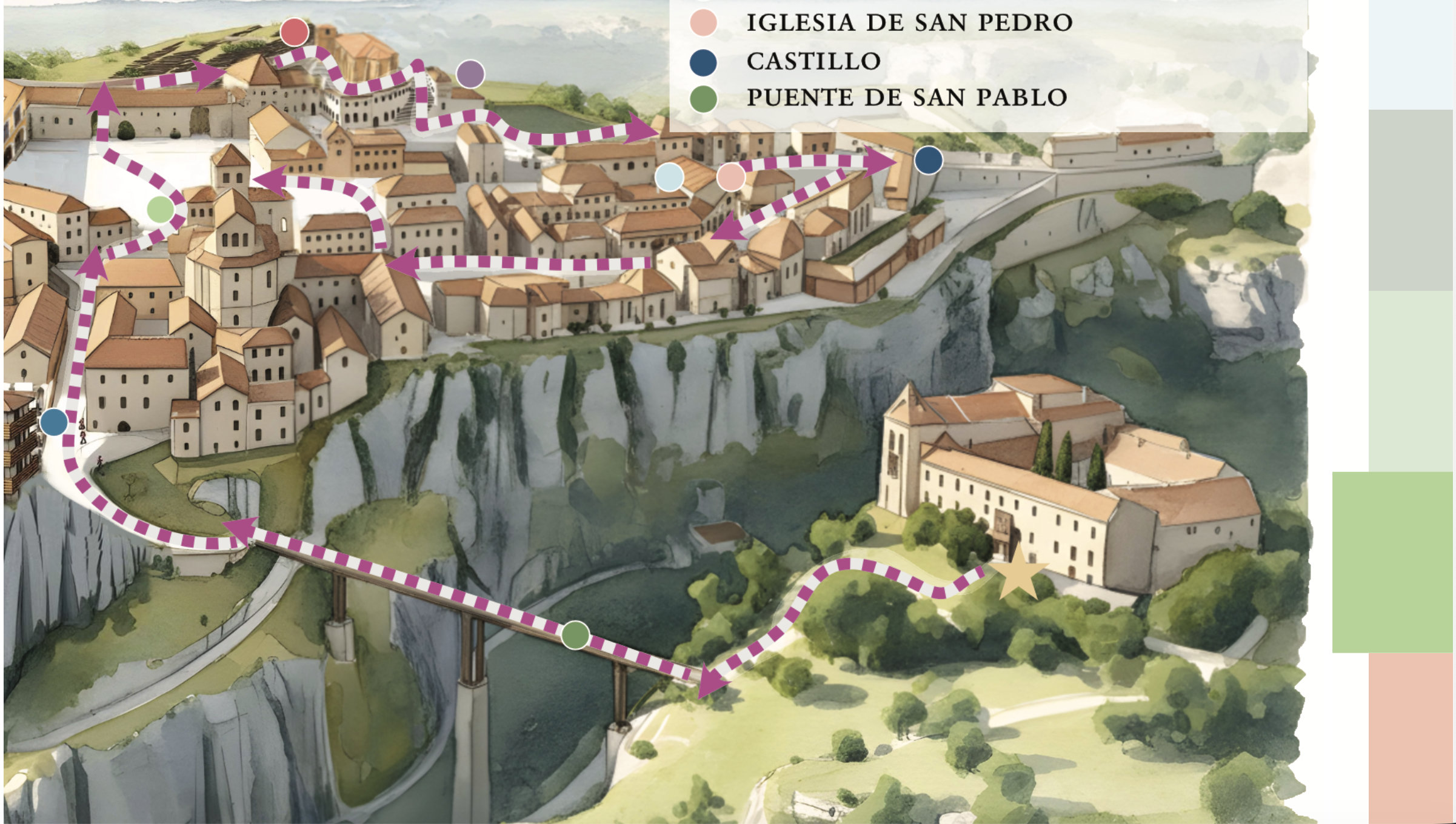 Cuenca map detail from Legendary Spain